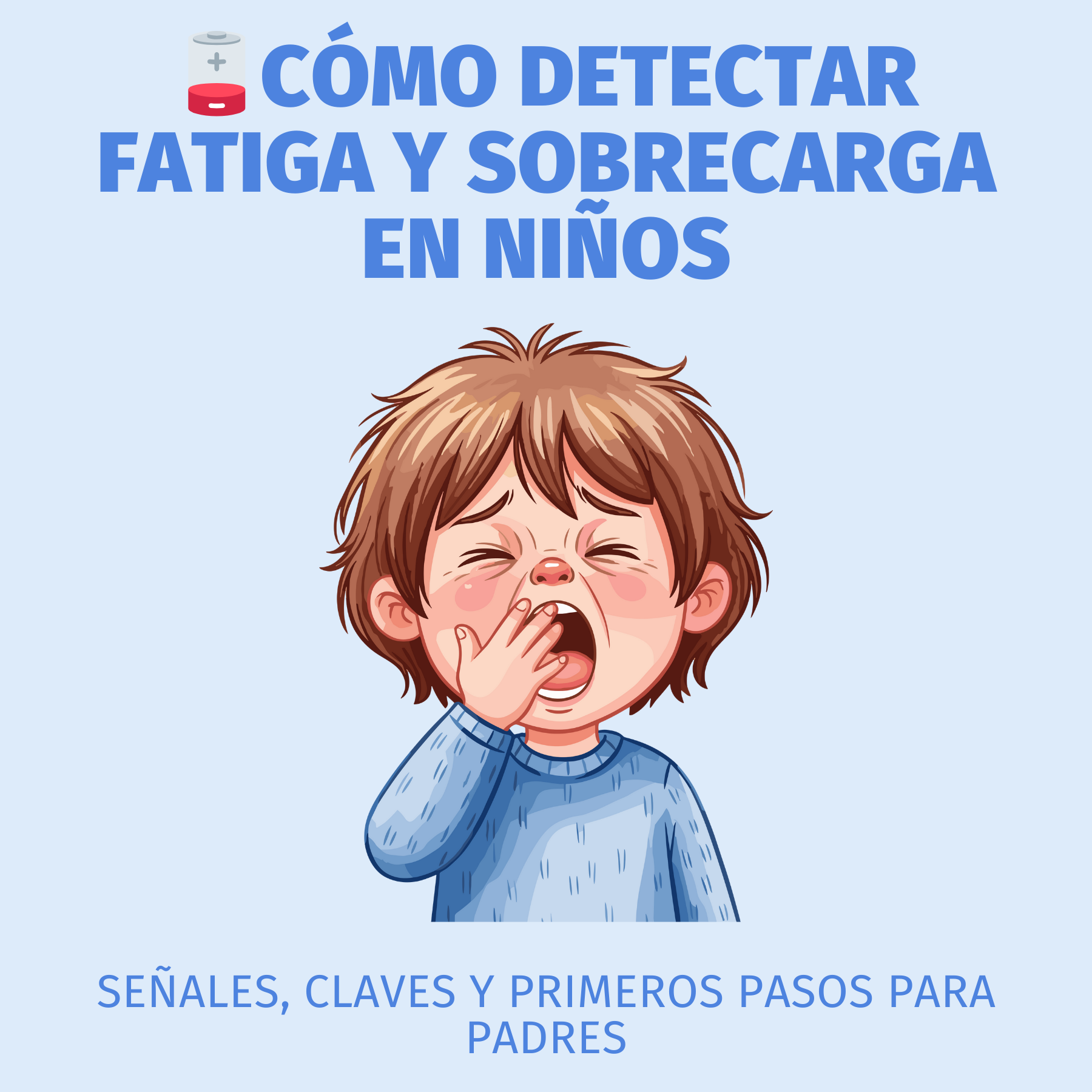 Portada recurso detectar fatiga niños